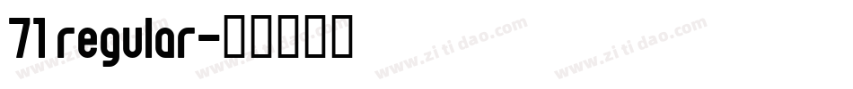 71 regular字体转换